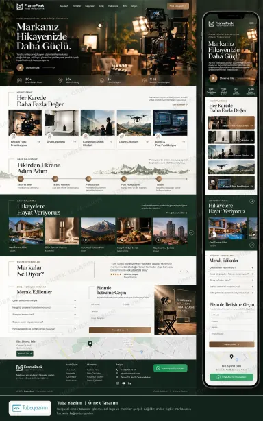 Sample website design for Video Production & Drone Filming Companies