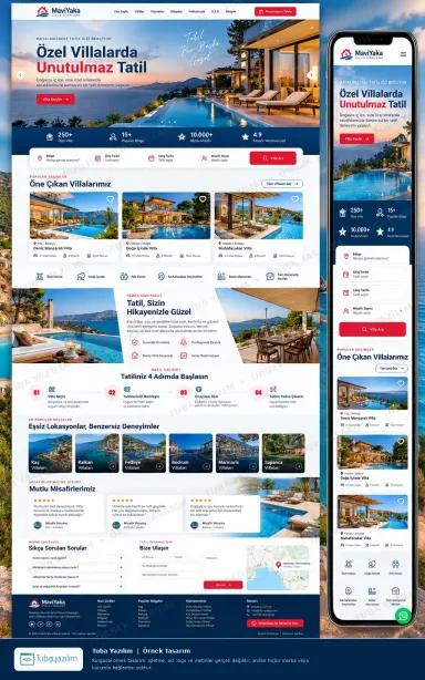 Sample website design for Holiday Homes & Villa Rental Companies