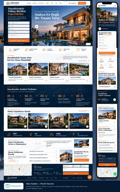 Sample website design for Villa Construction Companies