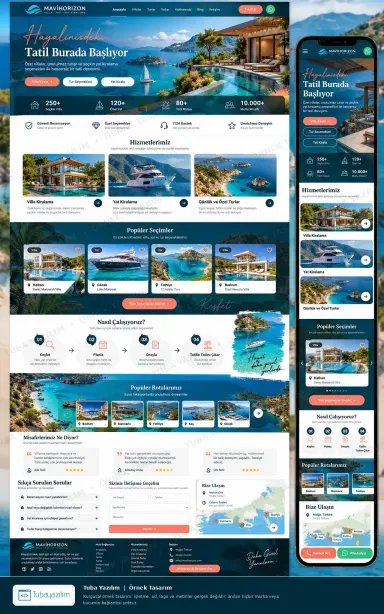 Sample website design for Travel Agencies