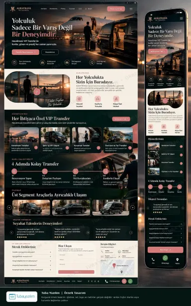 Sample website design for Airport Transfer & VIP Transfer Companies
