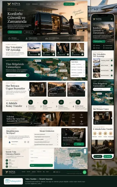 Sample website design for Airport Transfer & VIP Transfer Companies