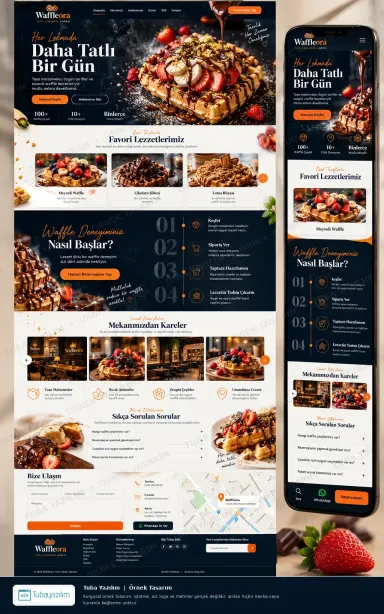 Sample website design for Crepe, Waffle & Dessert Shops