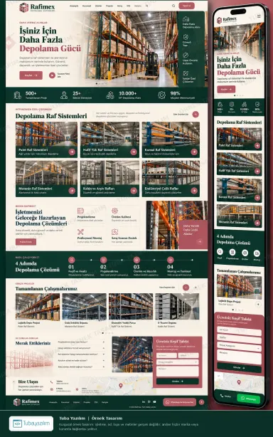 Sample website design for Warehouse Racking & Storage Systems