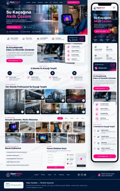Sample website design for Leak Detection & Drain Cleaning Services