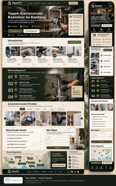 Sample website design for Plumbing Companies