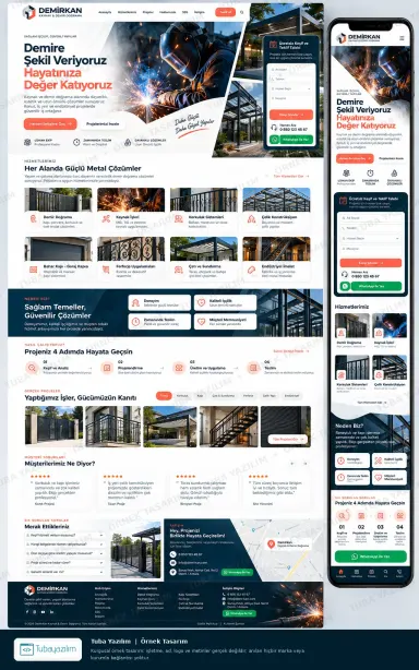 Sample website design for Welding & Ironwork Workshops