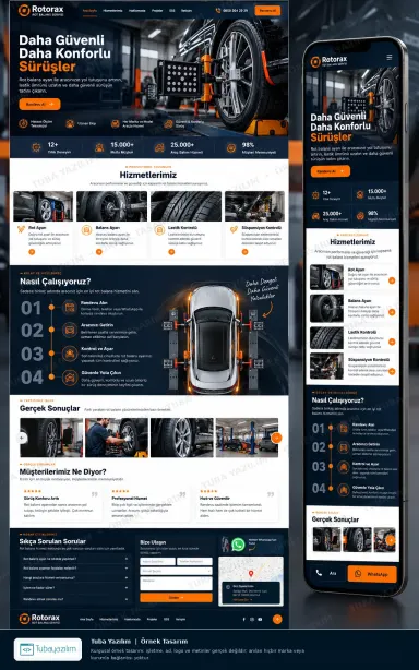 Sample website design for Tyre Shops & Tyre Service Centres