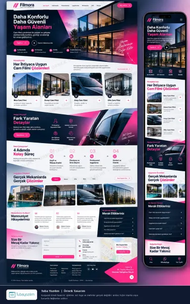 Sample website design for Window Tinting & Paint Protection Studios