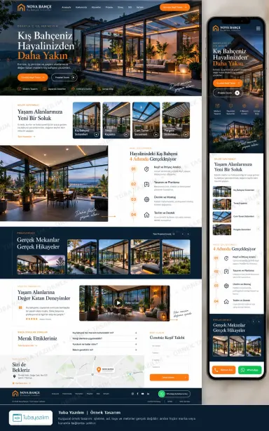 Sample website design for Pergolas & Glass Garden Rooms