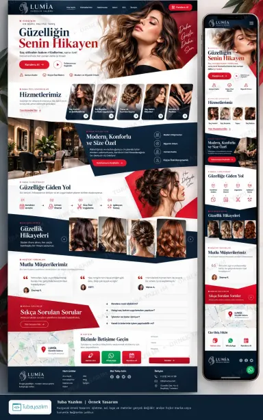 Women's Hair Salon — sample website design