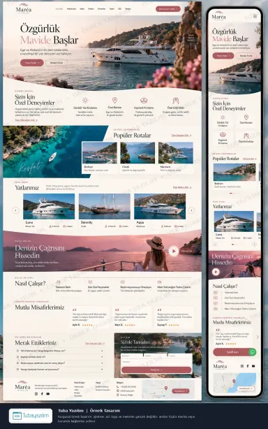 Sample website design for Yacht & Boat Rental Companies