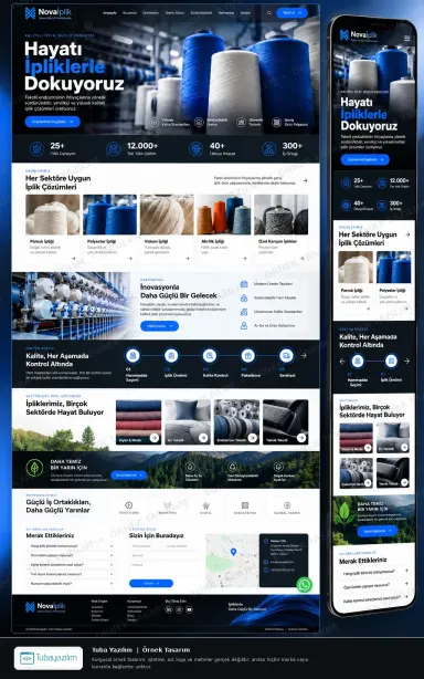 Sample website design for Yarn Manufacturers & Suppliers