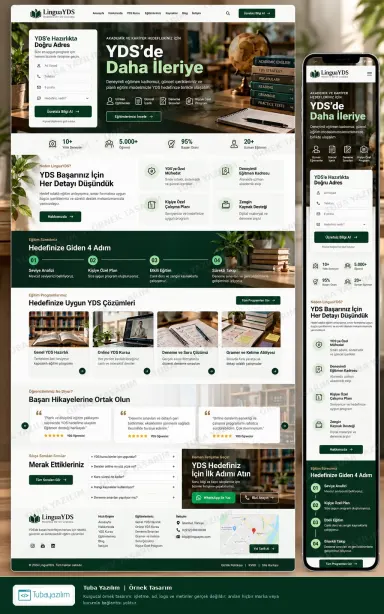 YDS English Exam Course — sample website design