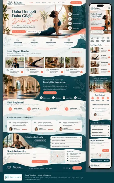 Sample website design for Yoga & Pilates Studios