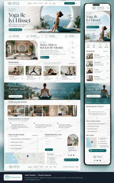 Sample website design for Yoga & Pilates Studios