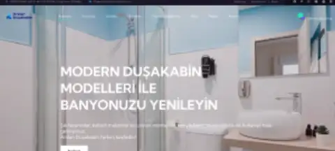 Screenshot of the Arslan Duşakabin website