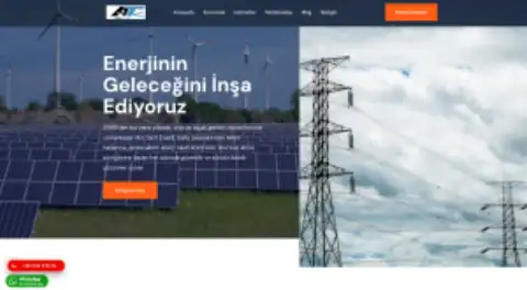 Screenshot of the Ars Tech Enerji website