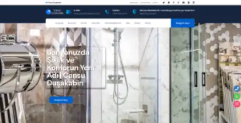 Screenshot of the Cansu Duşakabin website