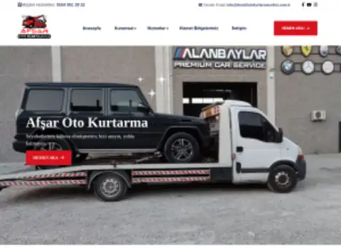Screenshot of the Denizli Oto Kurtarma Çekici website