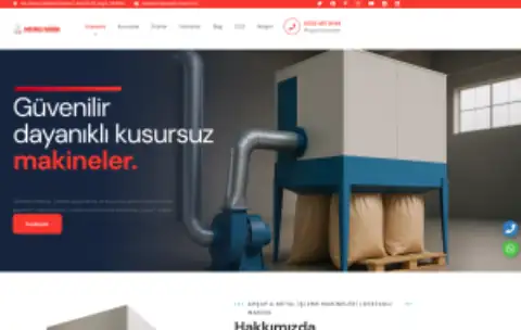 Screenshot of the Destanlı Makina website
