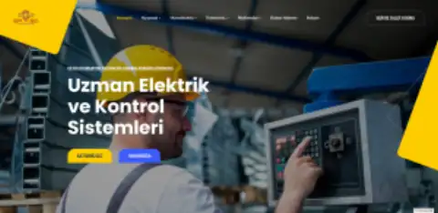 Screenshot of the Erbo Otomasyon website