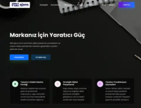 Screenshot of the Geb Ajans website