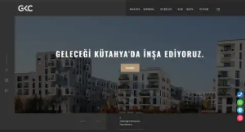 Screenshot of the GKC  Yapı İnşaat website