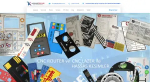 Screenshot of the Kayalar Reklam website