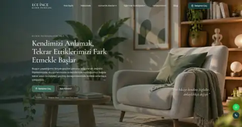 Screenshot of the Klinik Psikolog Ece İnce website