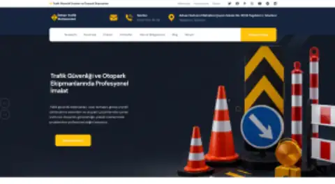 Screenshot of the Özhan Trafik Malzemeleri website