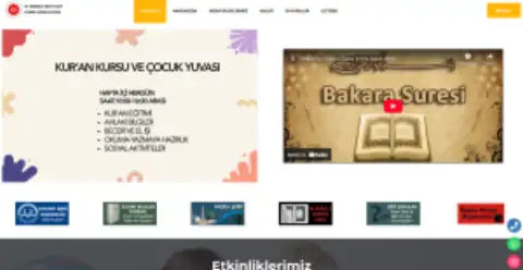 Screenshot of the Şehitler Camii Kuran Kursu website