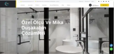 Screenshot of the Şensoy Duşakabin website