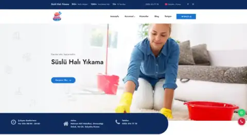 Screenshot of the Süslü Halı Yıkama website
