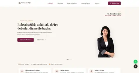 Screenshot of the Dr. Tuba Erdoğan website