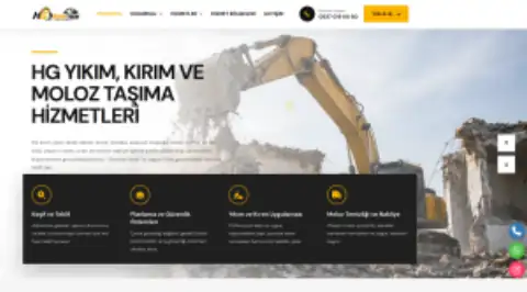 Screenshot of the Yıkım Kırım Moloz Hattı website